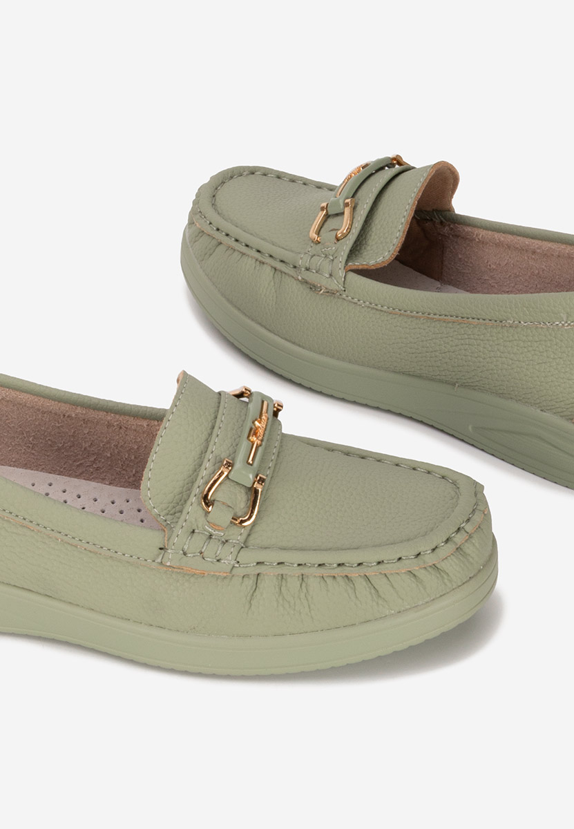 Mocassins femme vert Odenia