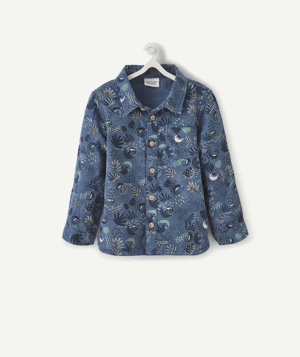 LA CHEMISE BLEUE AVEC ANIMATION CAMÉLÉONS