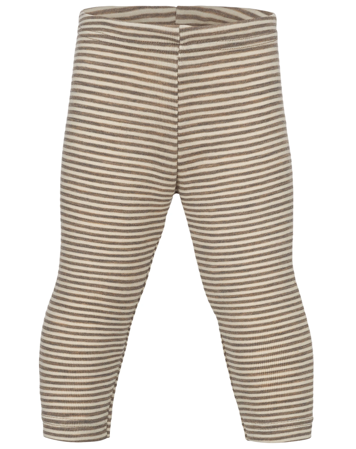 Woll-Leggings IVN BEST geringelt in walnuss/natur