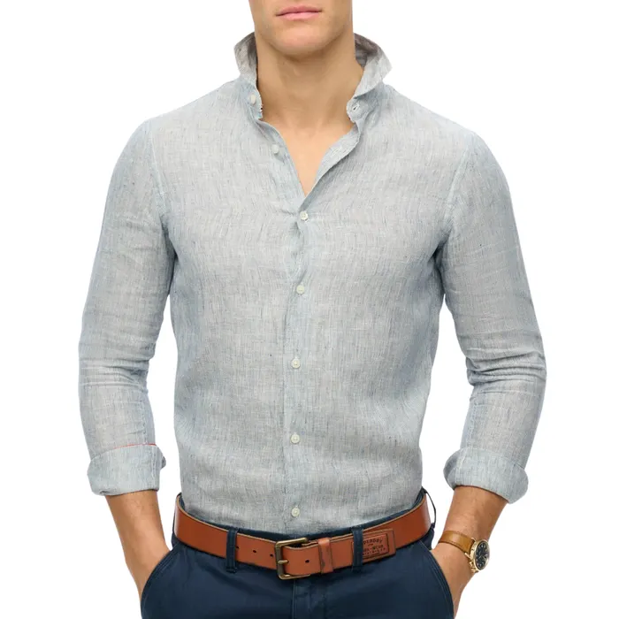 Superdry Vacation Linen LS Overhemd Heren