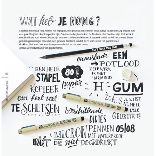Uitgeverij moon handlettering doe je zo - cute edition