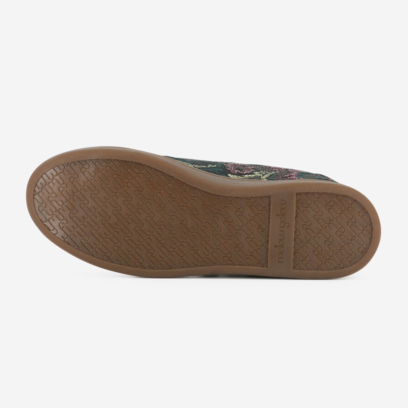 Mellow Yellow Baskets Chloé imprimé floral brodé vertes