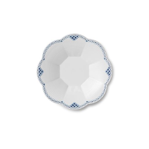 Royal Copenhagen Prinsesse Kantet Skål, 25,5x25,5 cm