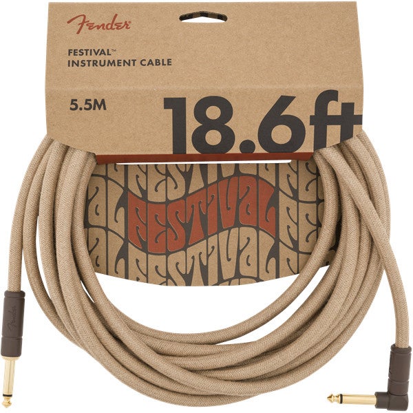 Fender Festival Cables Natural R/A instrumentkabel 5.5m