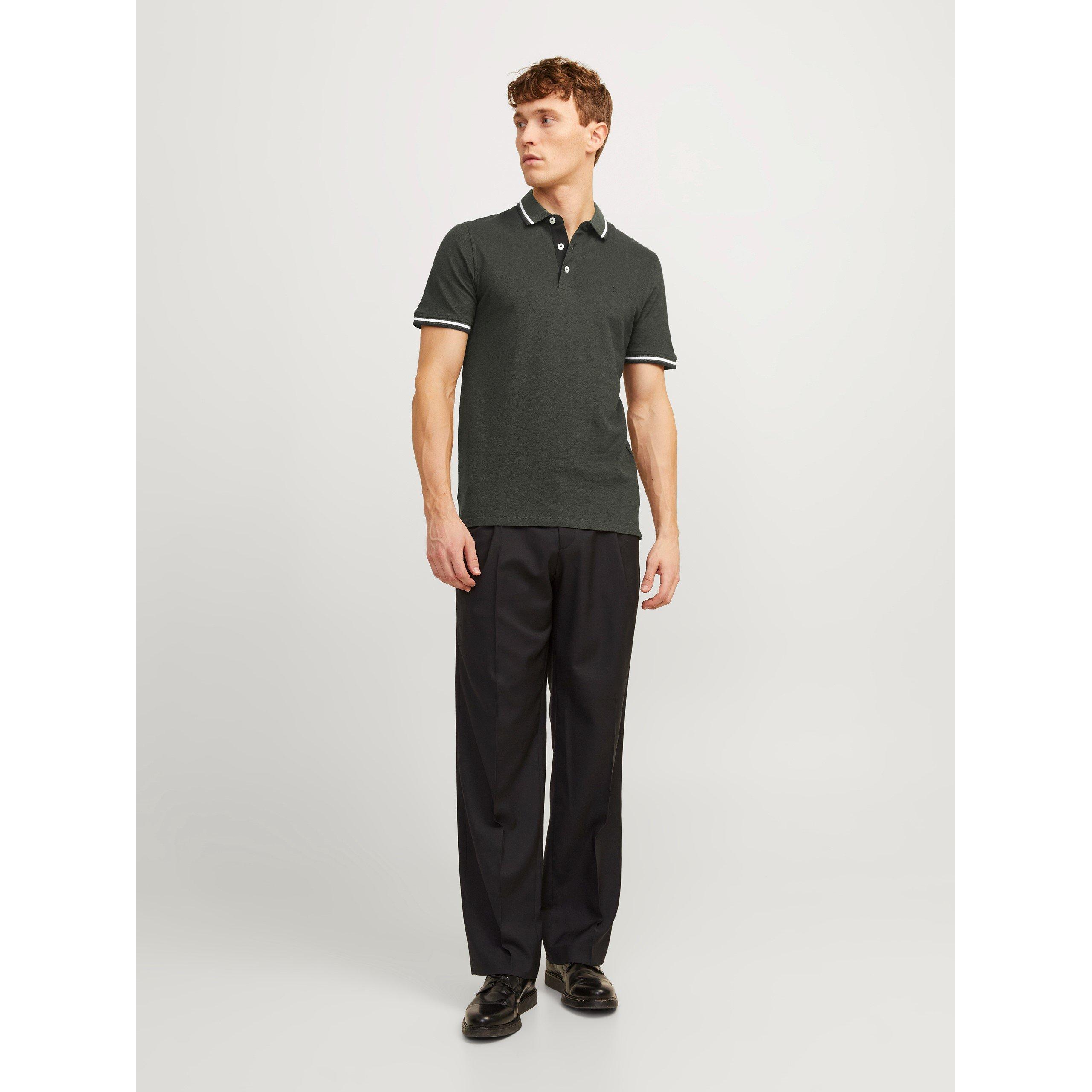 Jack and Jones Paulos Tipped Pique Short Sleeve Polo Shirt