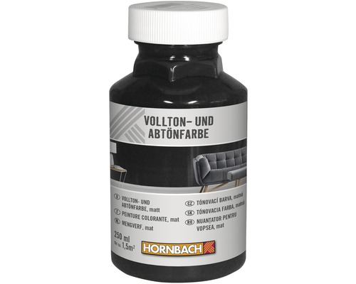HORNBACH Vol- en Kleurverf Zwart 250 ml