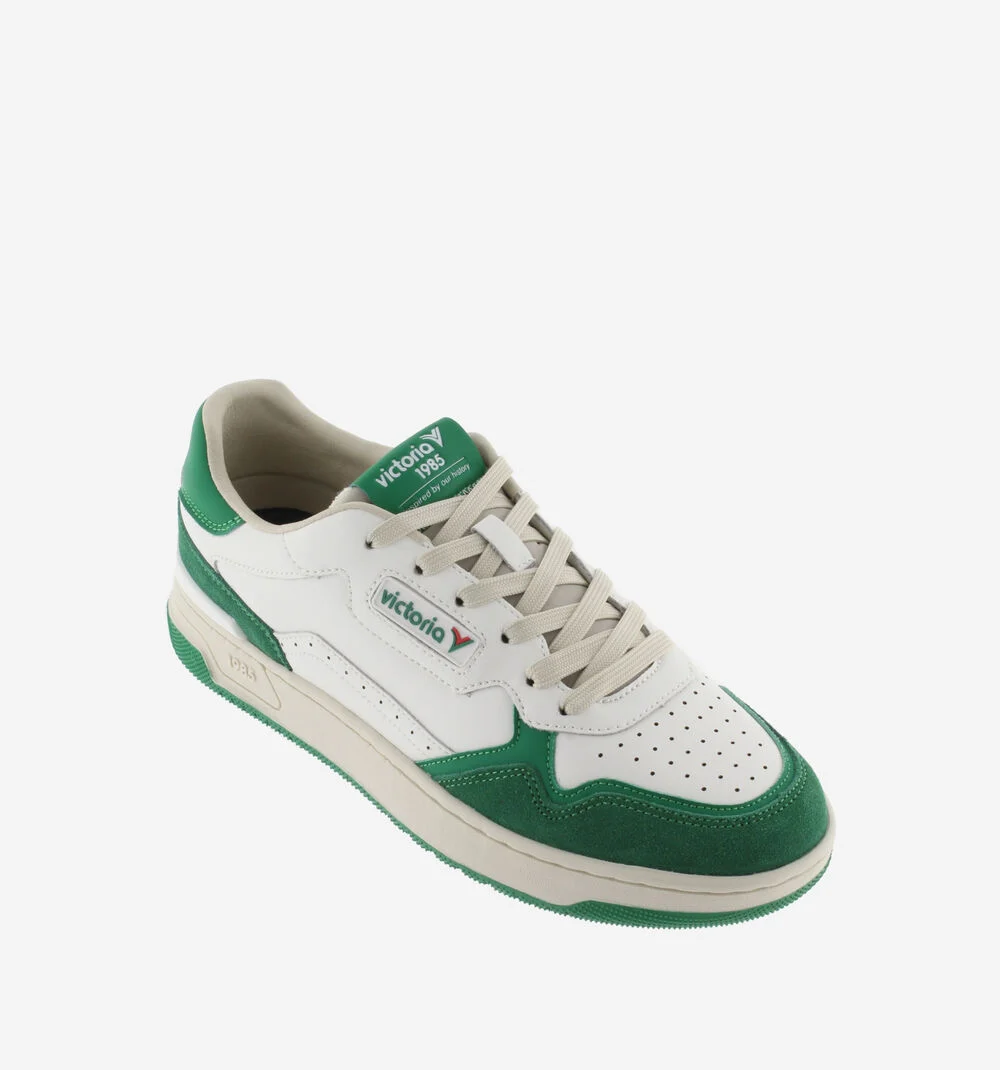 C80 - BLOCK COLORS UNISEX Baskets rétro unisexes monochromes VERDE