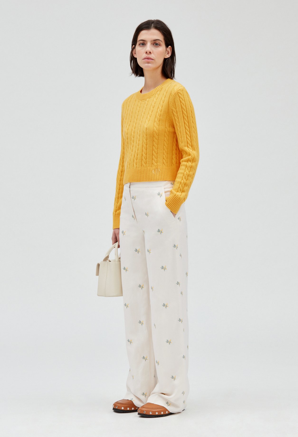 Pantalon broderie mimosa