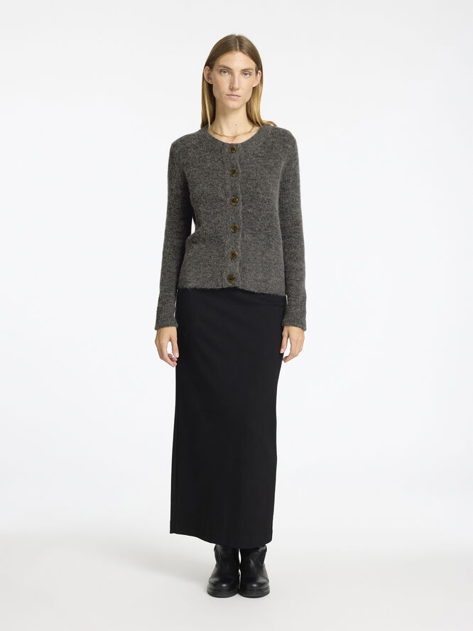 Selected Femme SLFSIA RAS LS WOOL KNIT CARDIGAN NOOS Grå