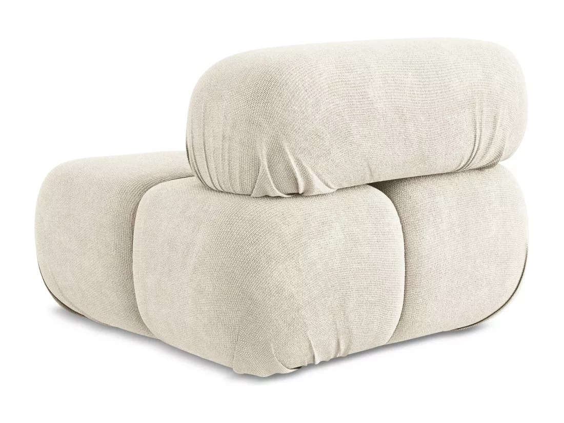 Fauteuil en Chenille - beige clair - LOKUA