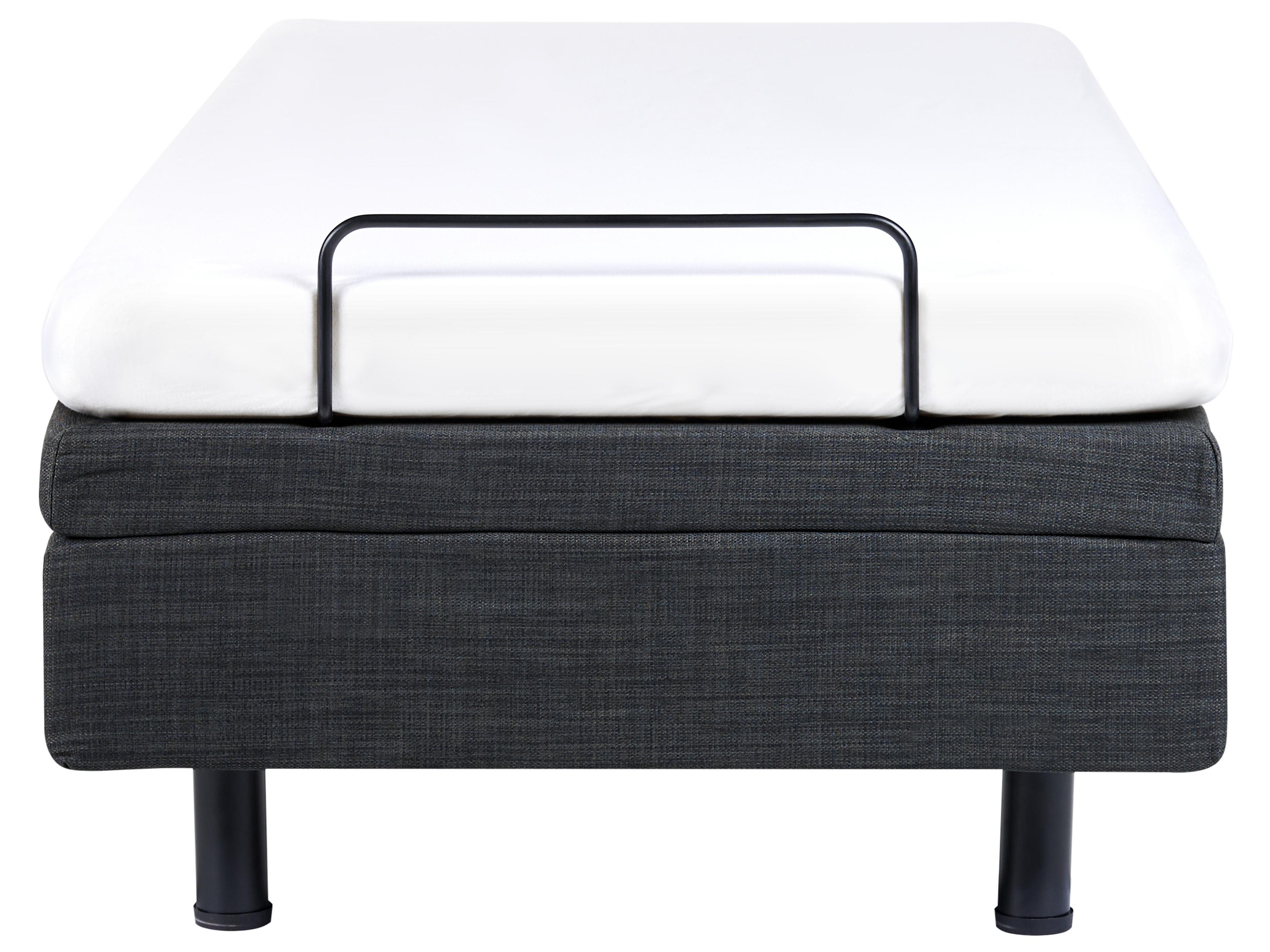 Verstelbaar bed zonder hoofdbord Stof DUKE 90 x 200 cm Donkergrijs