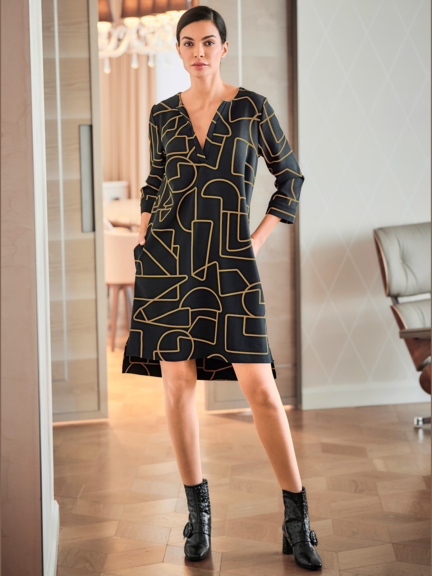 Robe imprimée qualité tissée