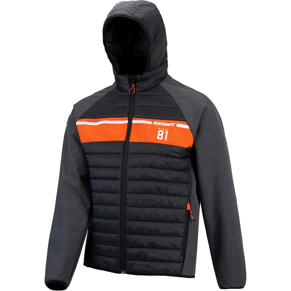 Kenny - Veste Hybride Racing Noir / Gris / Orange