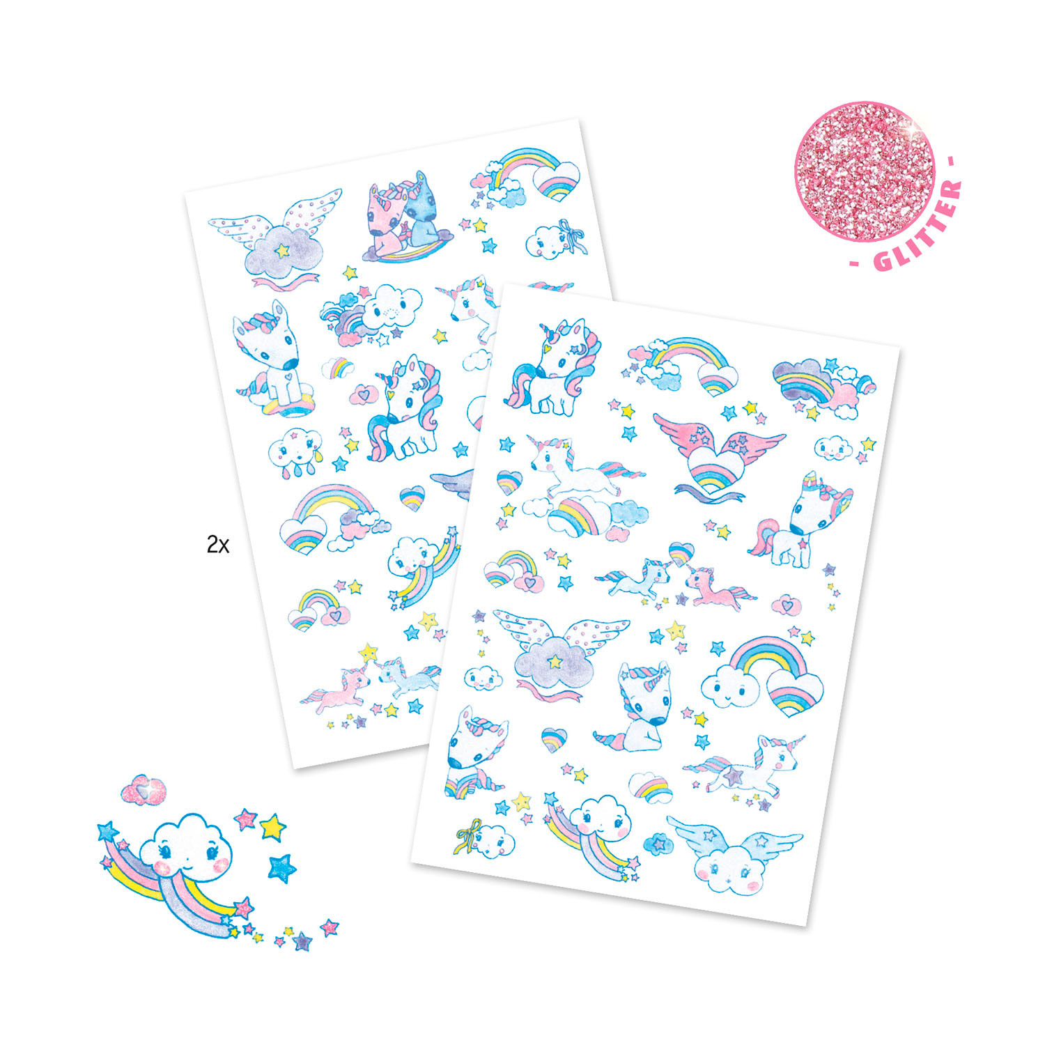 Djeco Glitter Tattoos - Eenhoorn
