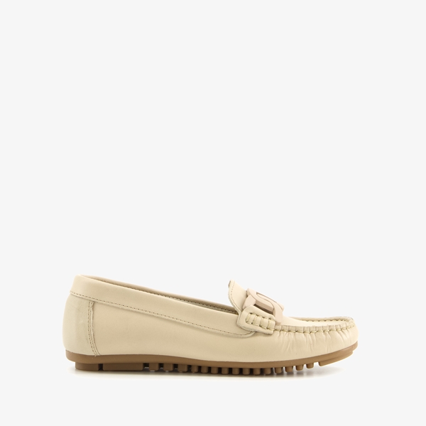 Hush Puppies leren dames mocassins beige