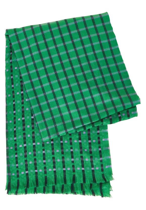 Schal mit Karomuster - arty green