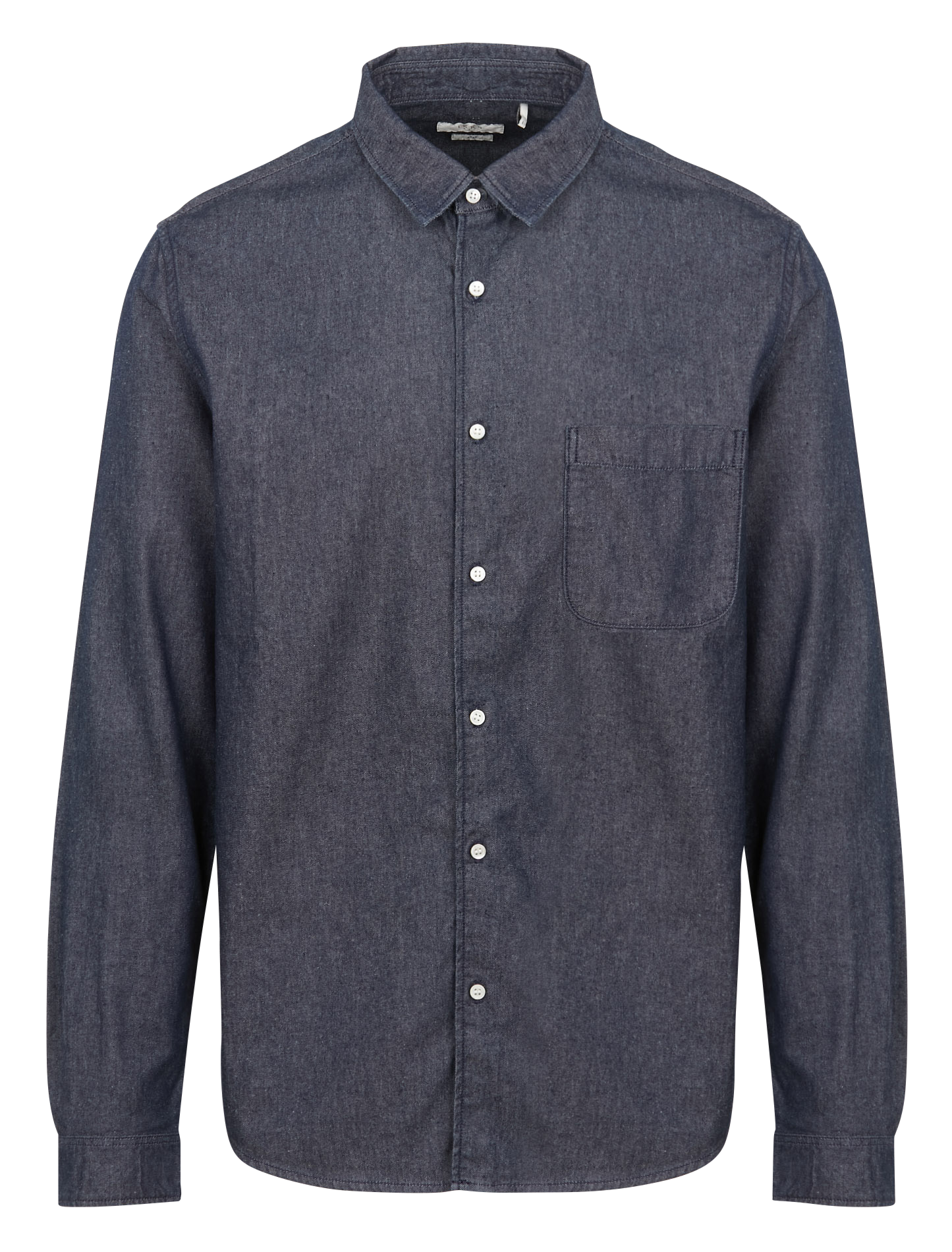 Chemise col classique en jean| Bleu