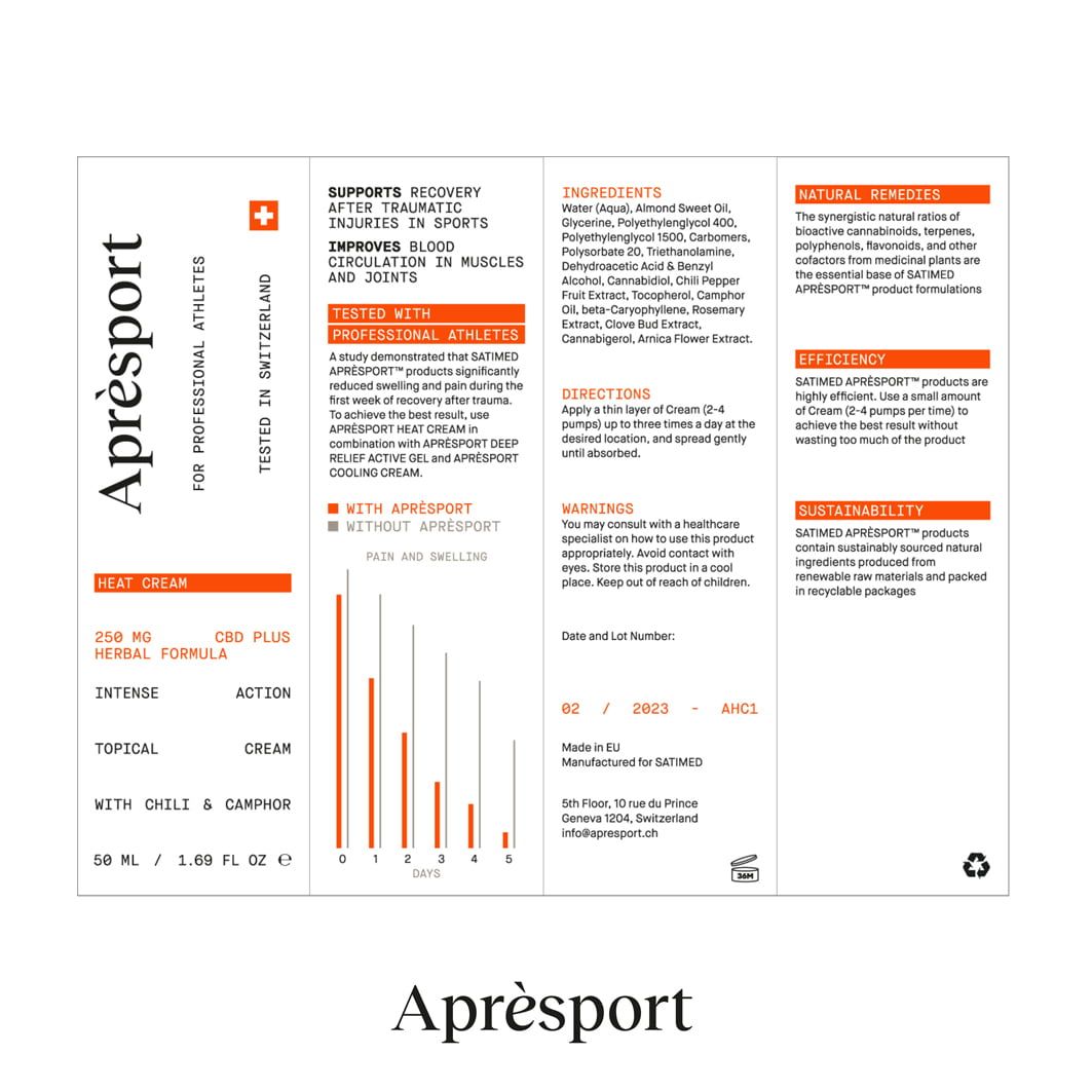 Aprèsport™ Heat Cream CBD plus Herbal Formular