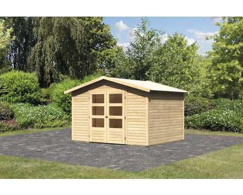 Karibu Telse 5 tuinhuis, 337 x 266 cm, naturel