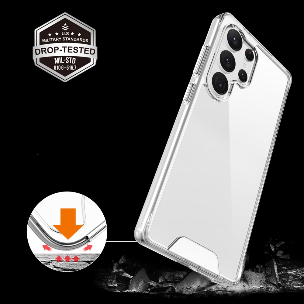 Samsung Galaxy S25 Ultra Hybrid Hardcase Hülle TPU Bumper   Kunststoff Rückseite - Transparent