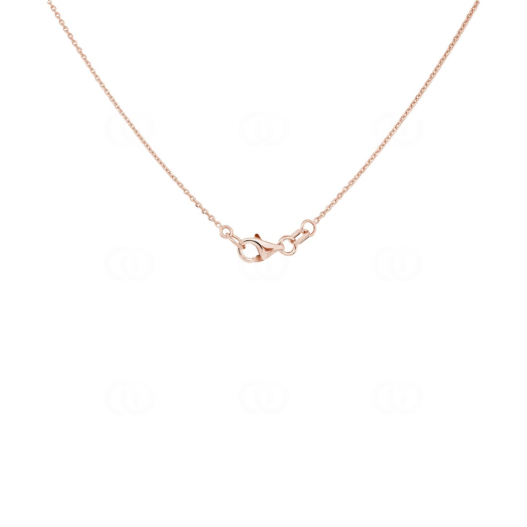 Collier mit Anhänger 750/18 K Roségold mit Diamanten 0.19 ct H/si
