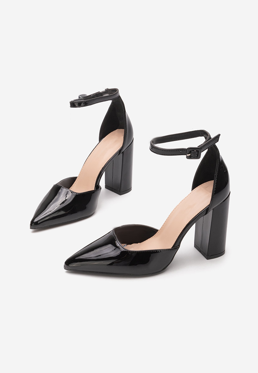 Chaussures à talon épais noirs Zada
