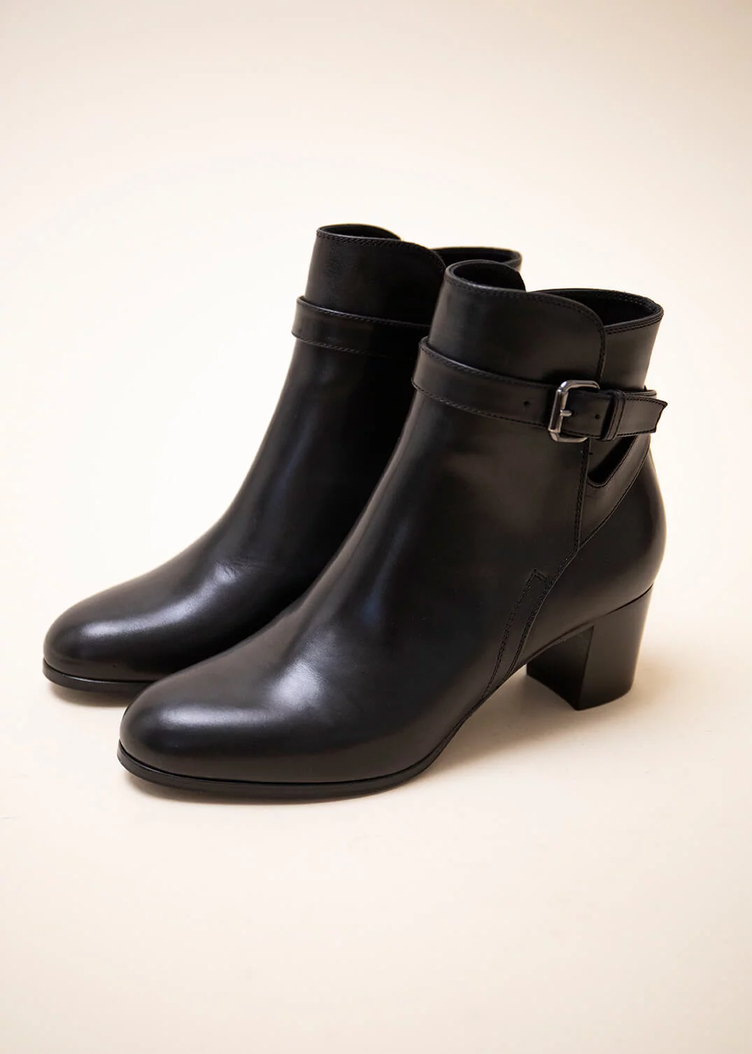 BOOTS CARDINET CUIR NOIR