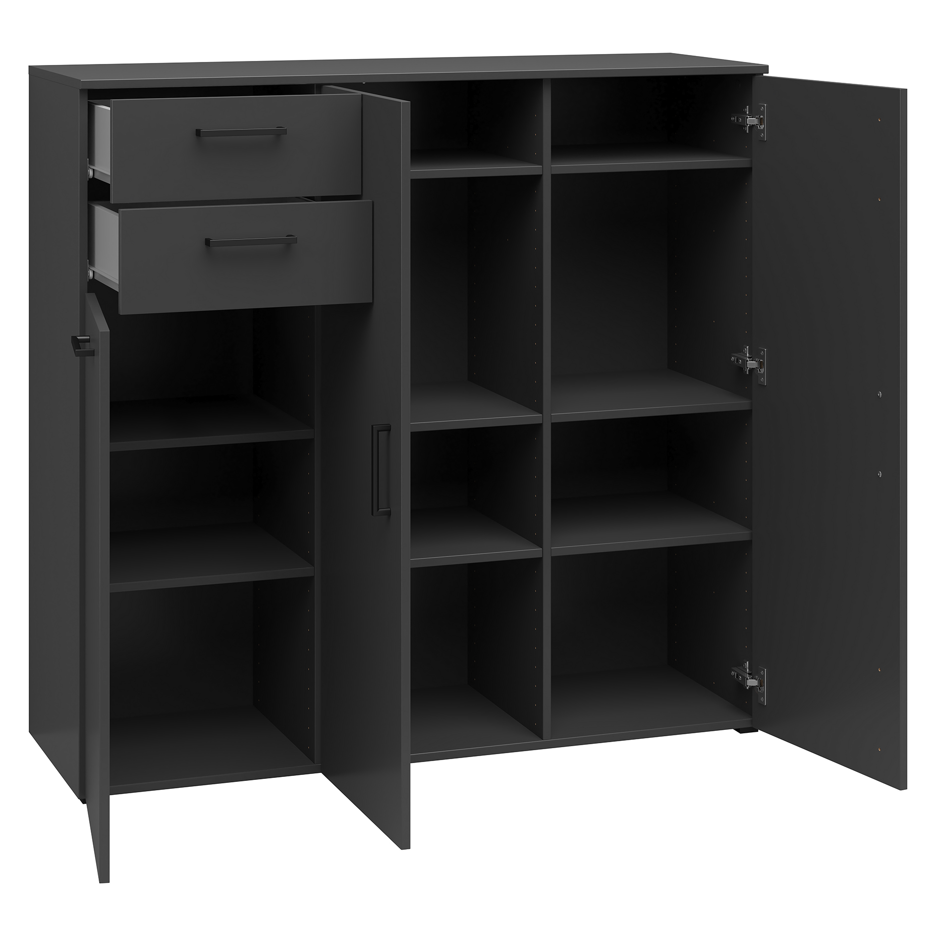 Sideboard - anthrazit - 115 cm hoch