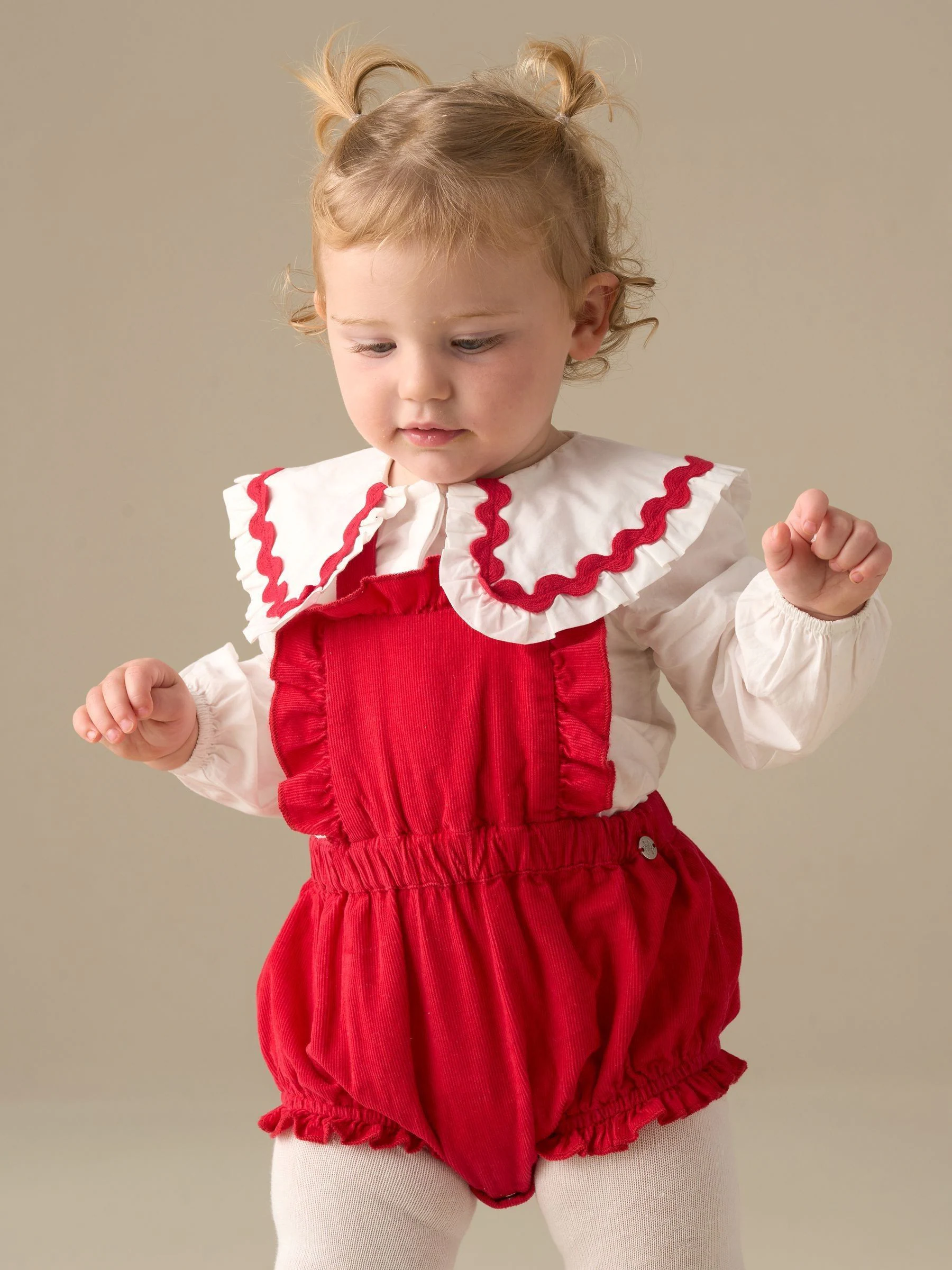 Angel & Rocket Dolly Red Romper And White Rompersuit