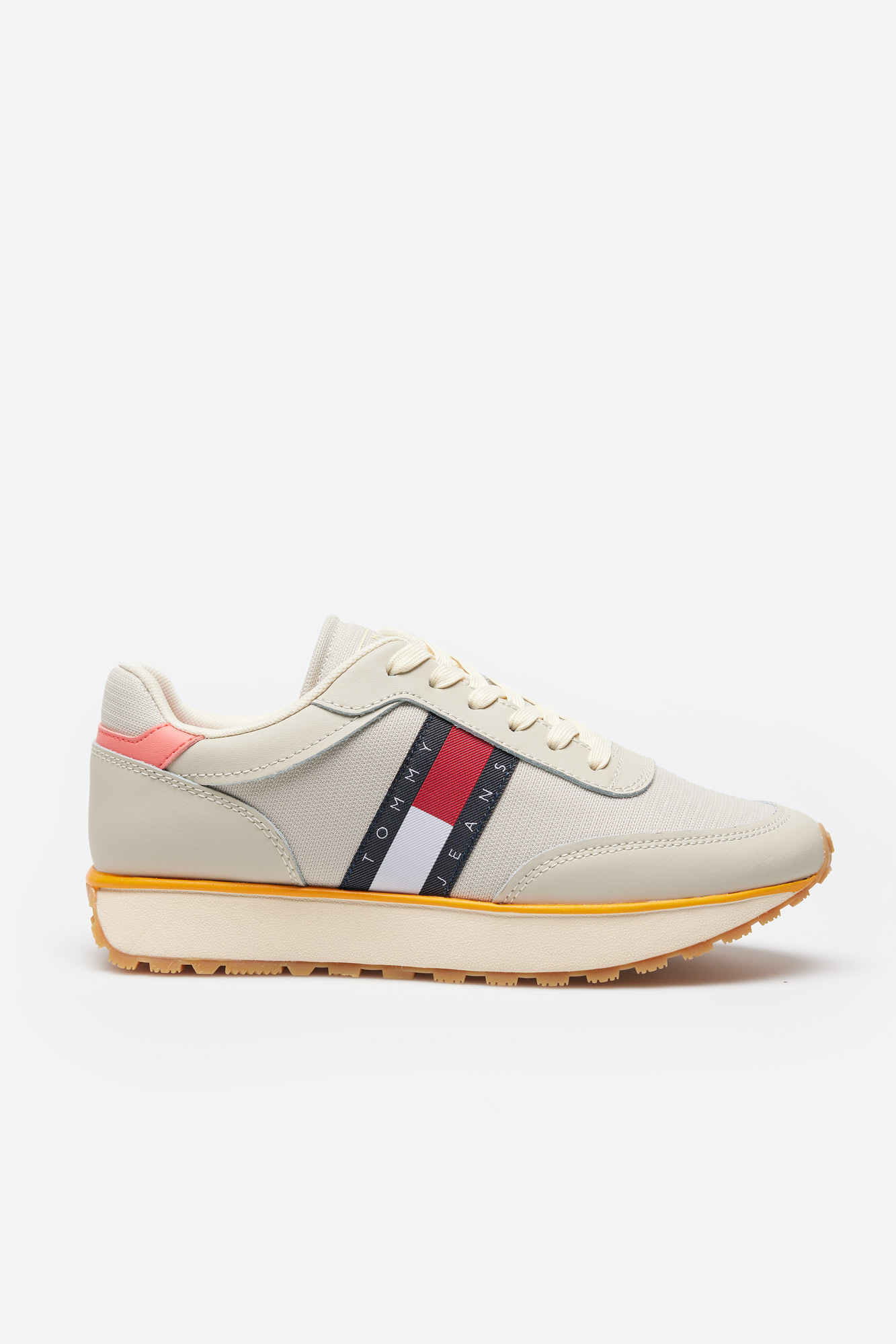 Tênis retrô feminino Tommy Jeans com bandeira