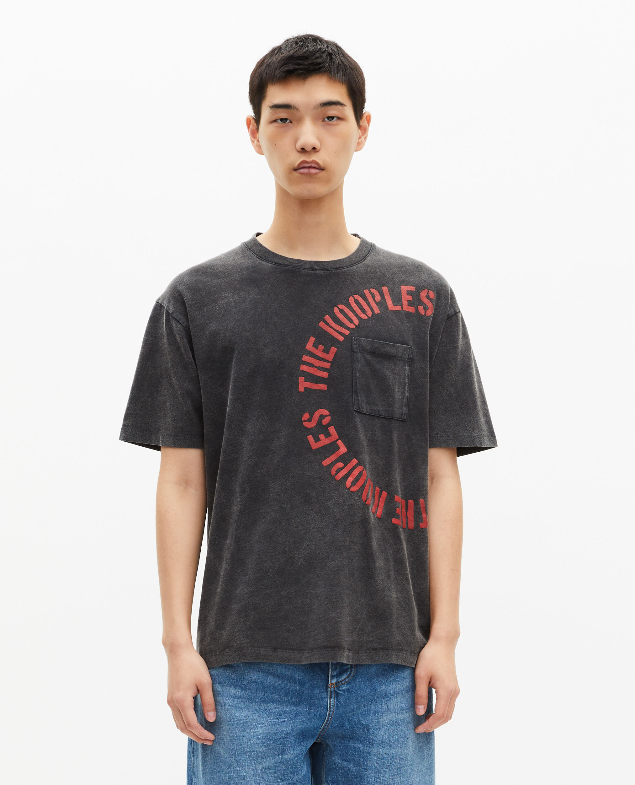 T-shirt avec sérigraphie gris