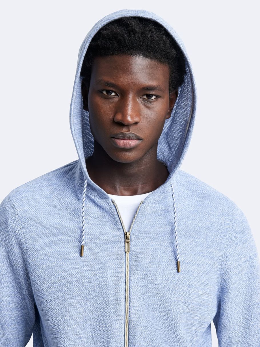 Cardigan à capuche en coton