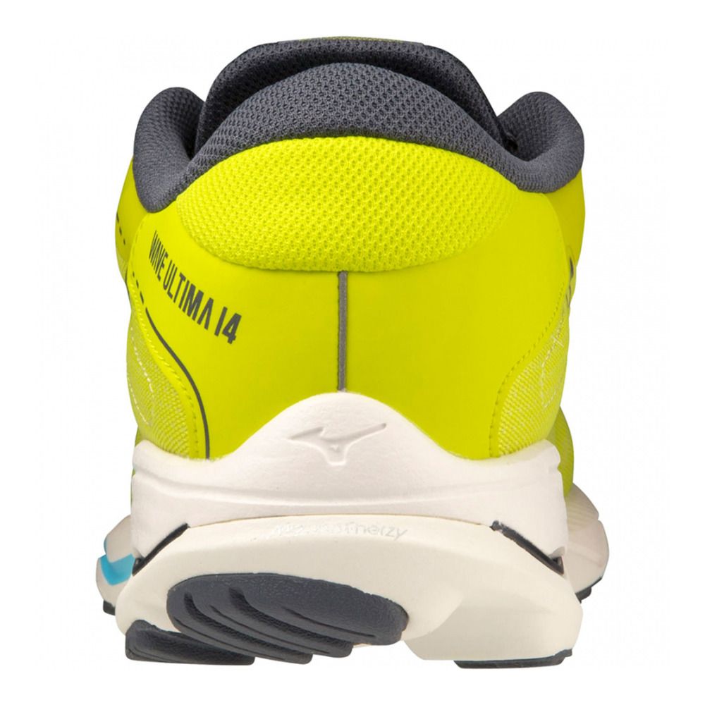 Mizuno WAVE ULTIMA 14 - Chaussures running Homme sulphurspring/ombreblue/aquarius