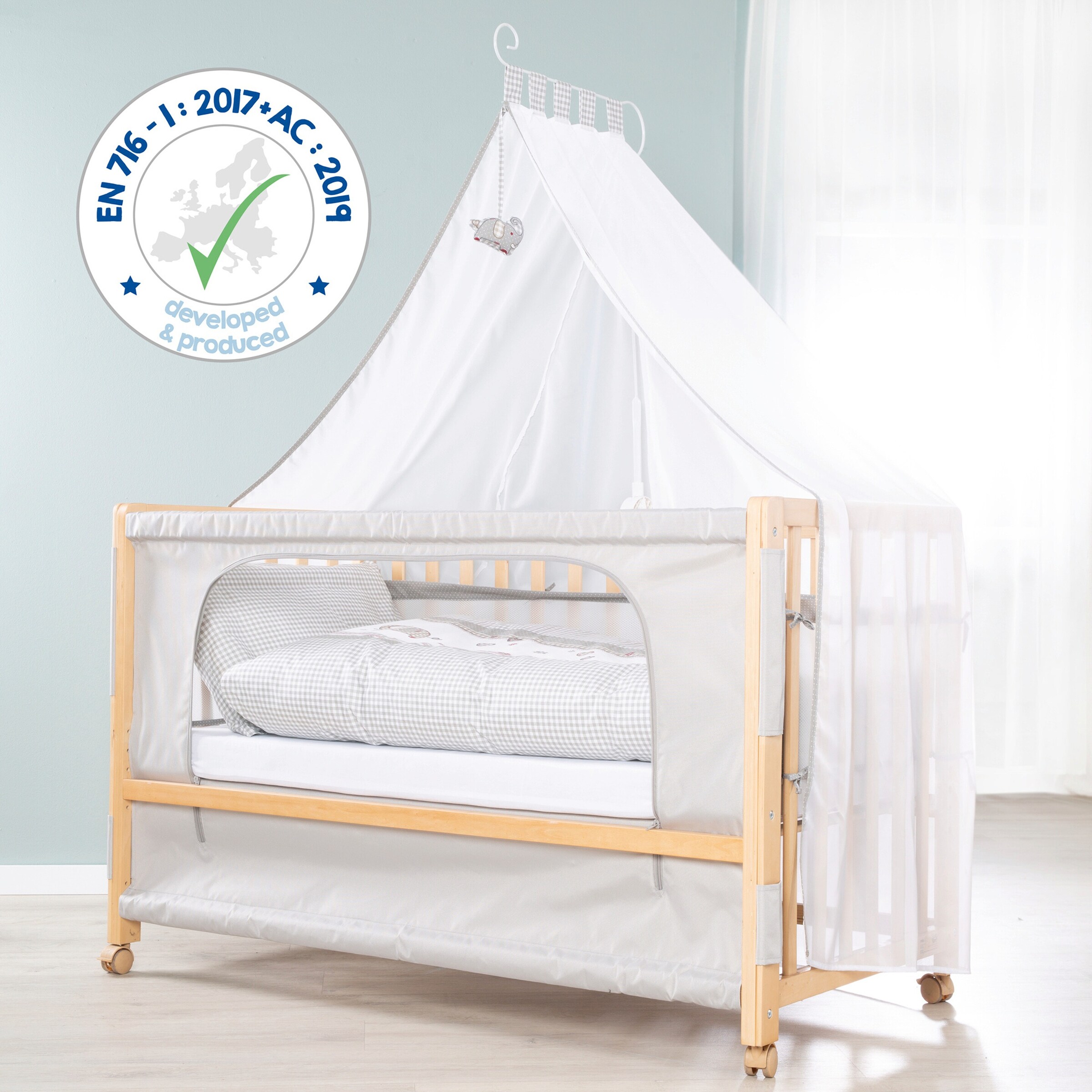 roba Room Bed, 60x120 cm Jumbo twins grau