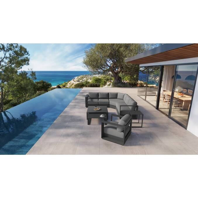 Salon d'angle de jardin ALLURE Graphite