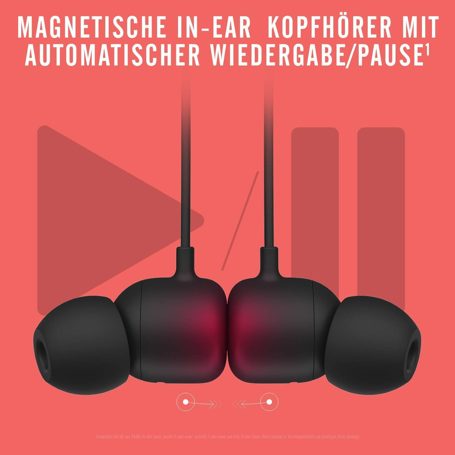 Flex magnetische Wireless Bluetooth Kopfhörer In-Ear Headset  (MYMC2ZM/A) - Schwarz