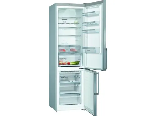 Bosch Serie | 4 KGN397IEQ - Køleskab/fryser - bund-fryser - bredde: 60 cm - dybde: 66 cm - højde: 203 cm - 368 liter - Klasse E - rustfrit stål