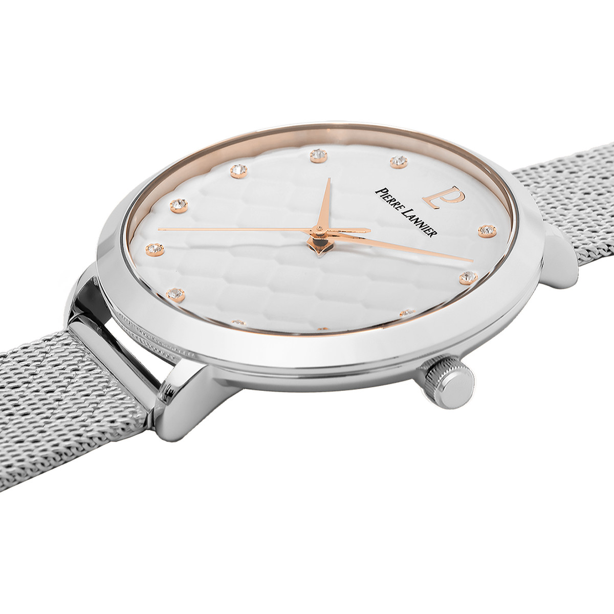 Montre PIERRE LANNIER Grace femme bracelet acier argent