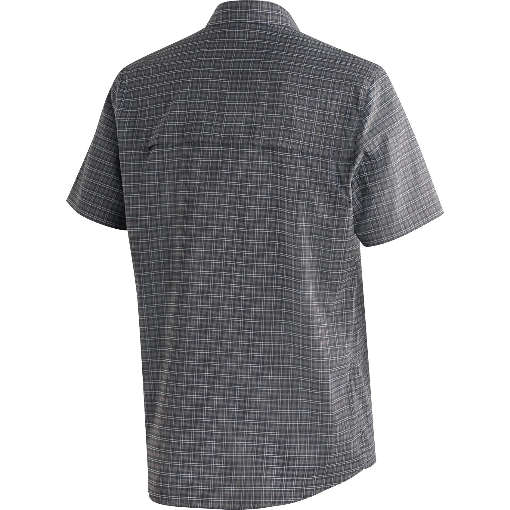 Maier Sports Mats Kurzarmhemd Herren grey check