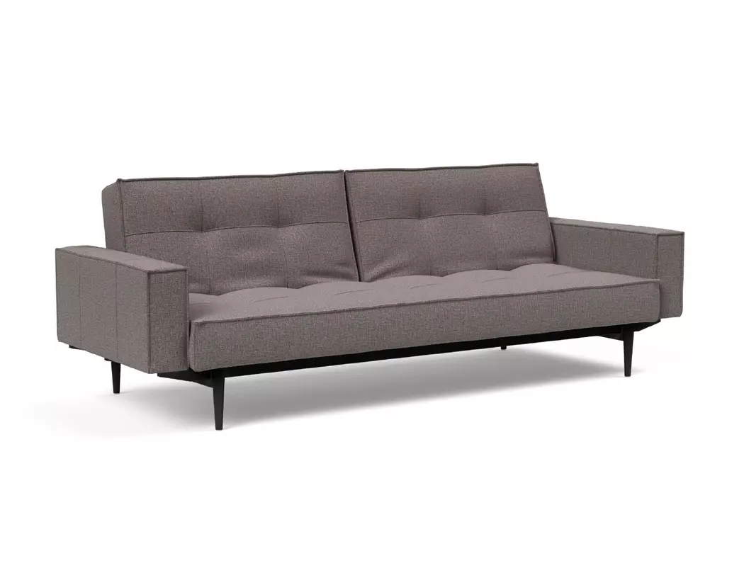 Schlafsofa mit Armlehnen Splitback Styletto schwarz