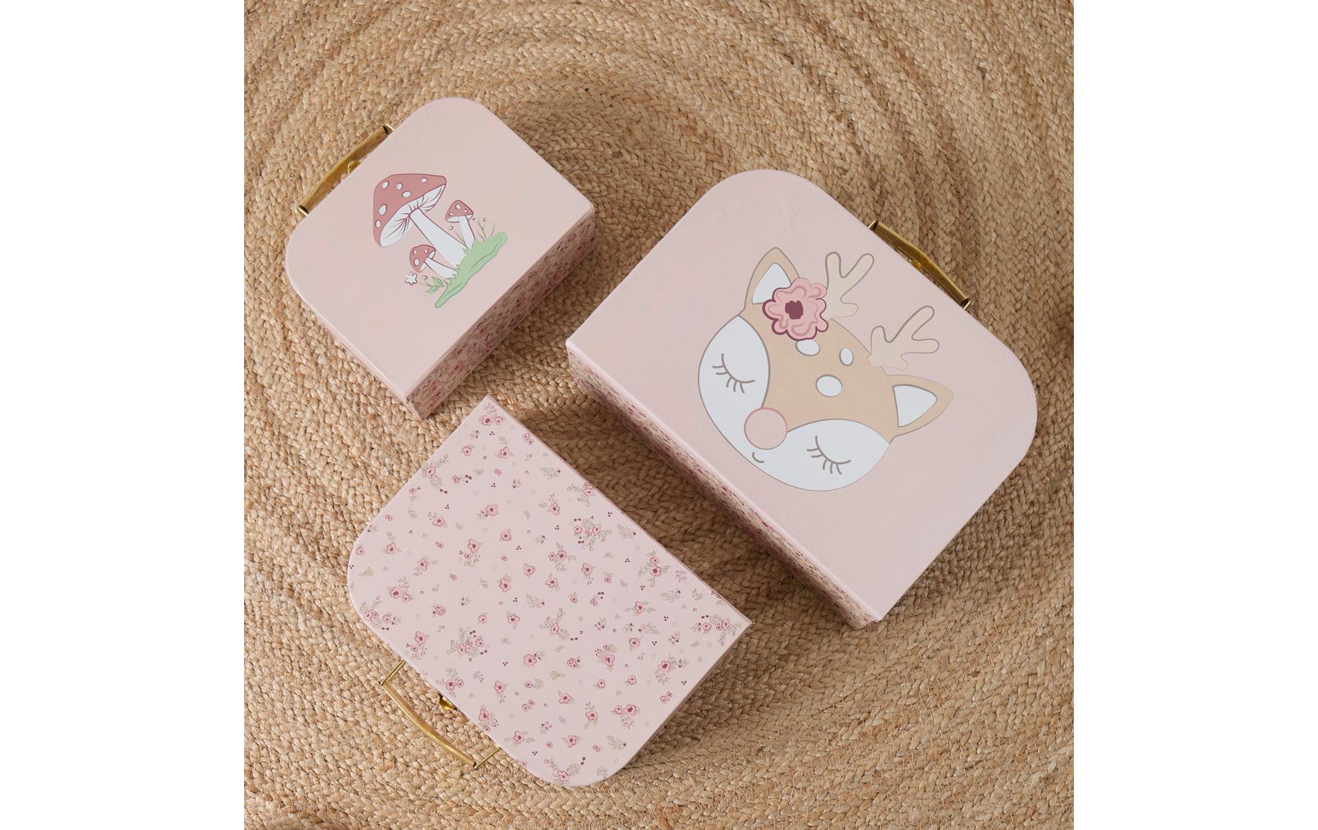 Spielzeugkoffer Ella dreamy flowers 3er SetKofferset zum Aufbewahren von Spielzeugen
