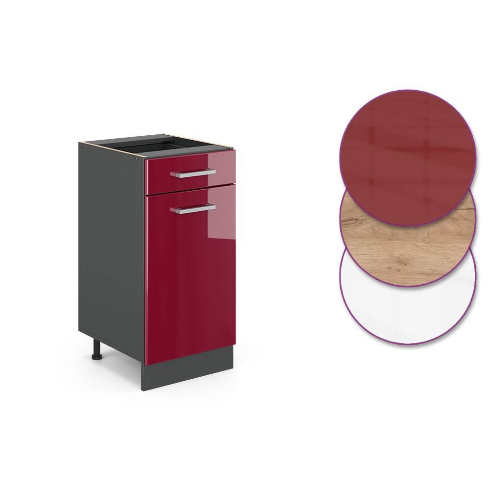 VICCO Küchenschrank Unterschrank Schubunterschrank 40 cm R-Line Anthrazit