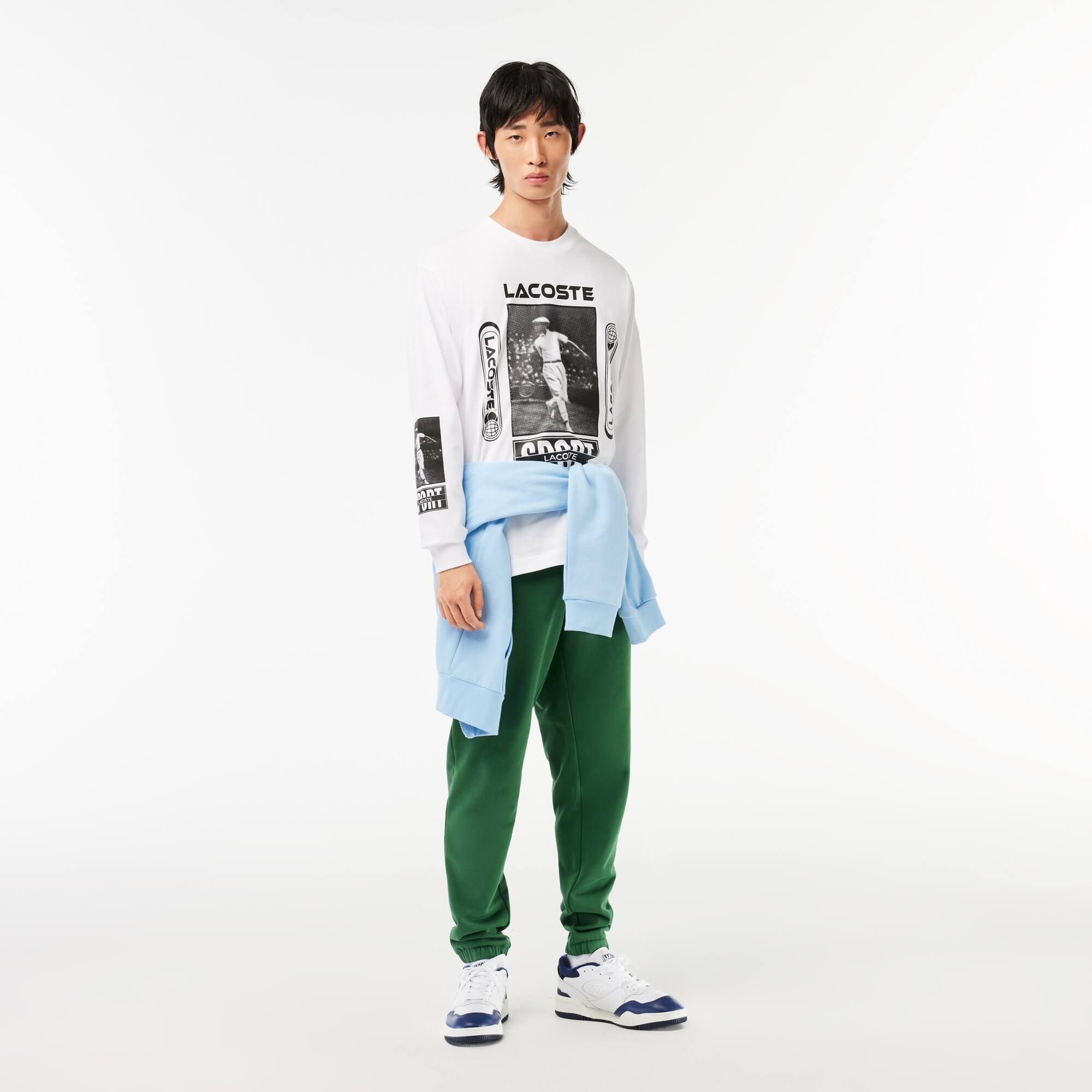 T-shirt loose fit avec imprimé René Lacoste T-Shirts - Blanc - Lacoste - Homme