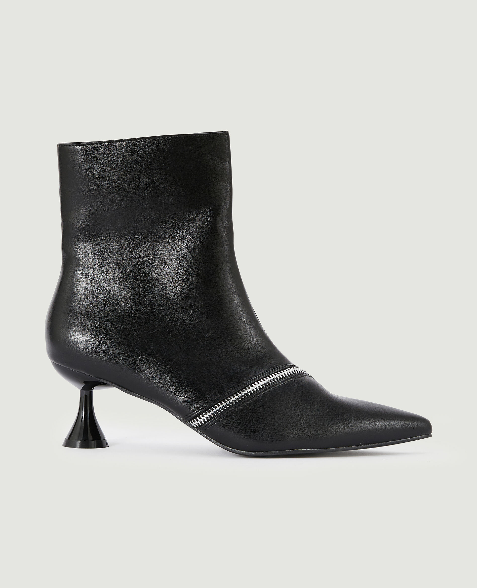 Boots bout pointu talon bobine - Noir