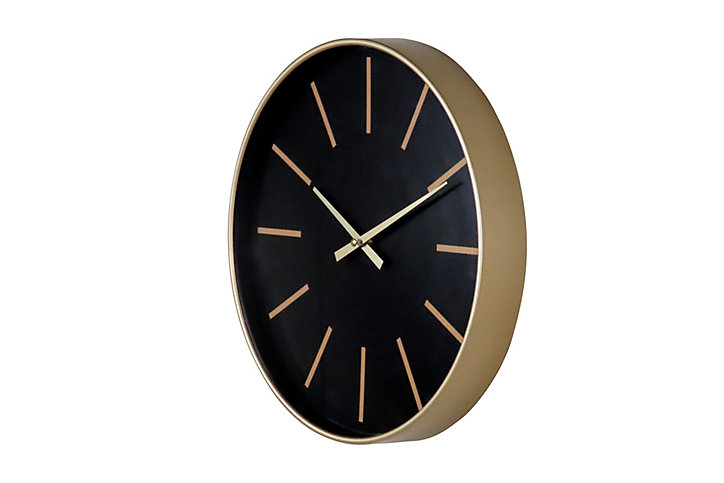 Horloge ronde doré et noir ⌀30 cm Emde