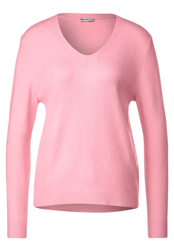 V-Neck Pullover - soft legend rose
