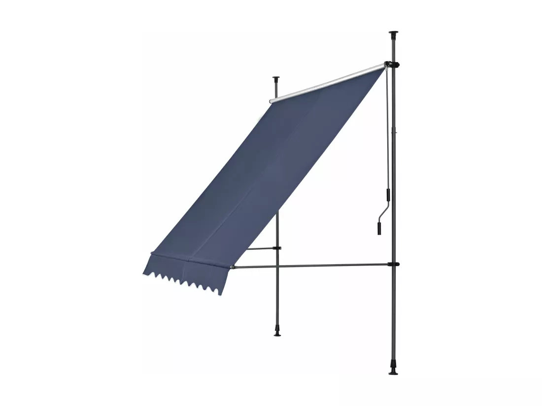 Store banne téléscopique acier bleue 400 x 120 x 200 cm 03_0008343