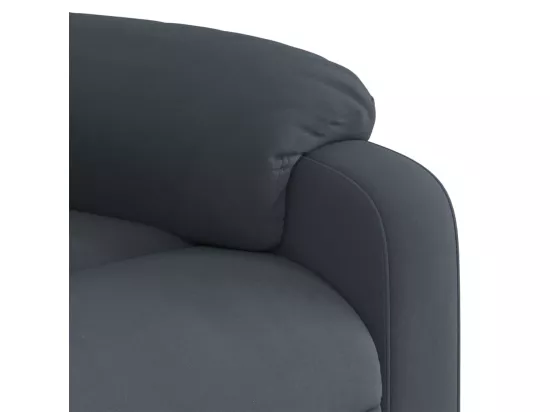 Fauteuil massant inclinable gris foncé velours
