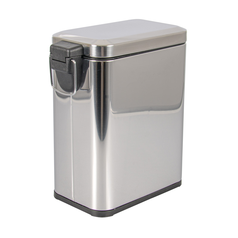 Poubelle rectangulaire en inox 5L