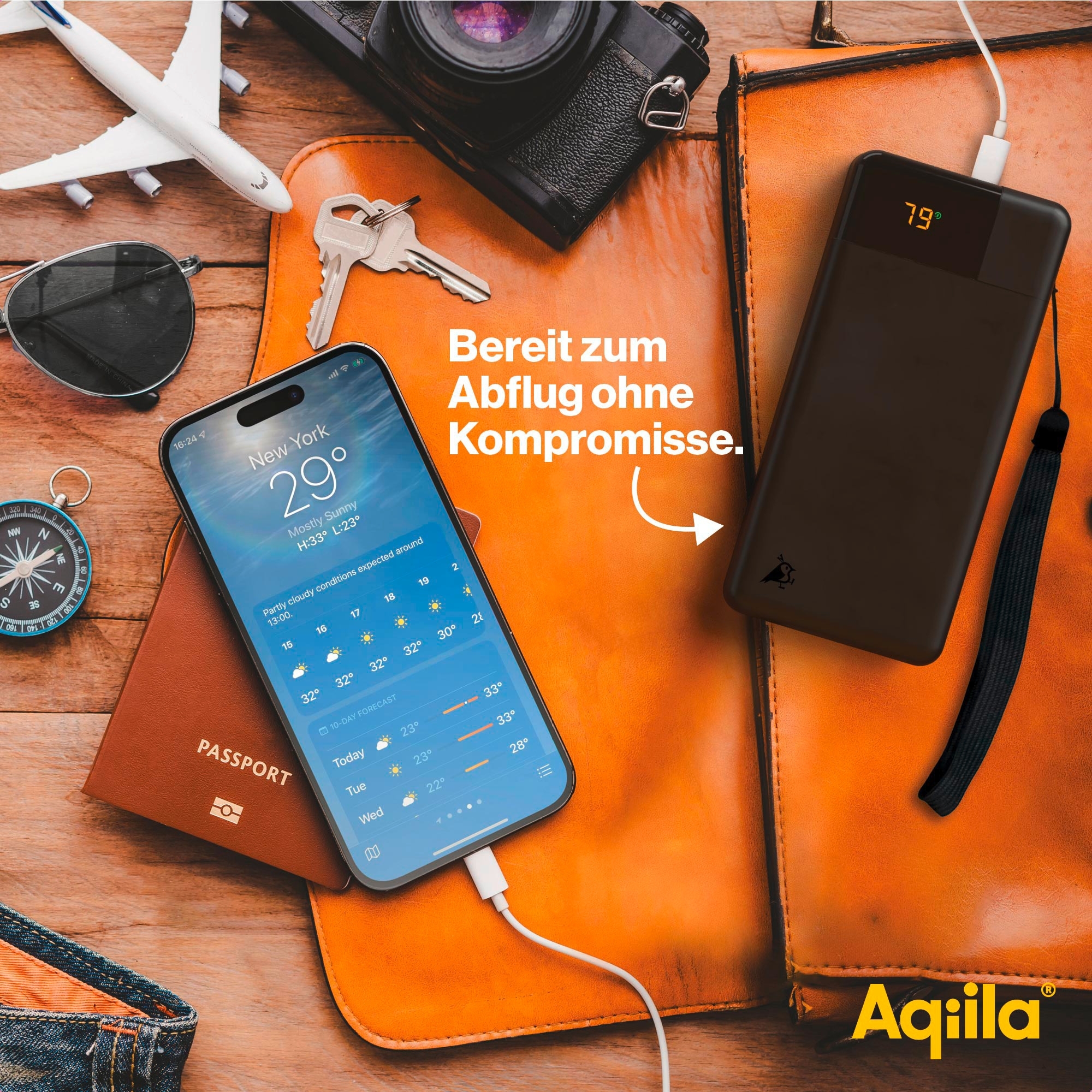 Aqiila Powerbird Powerbank 20 W 20000 mAh schwarz